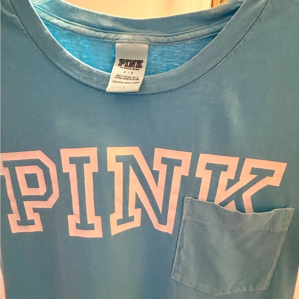 PINK Victoria's Secret Tee 
turquoise pocket tee